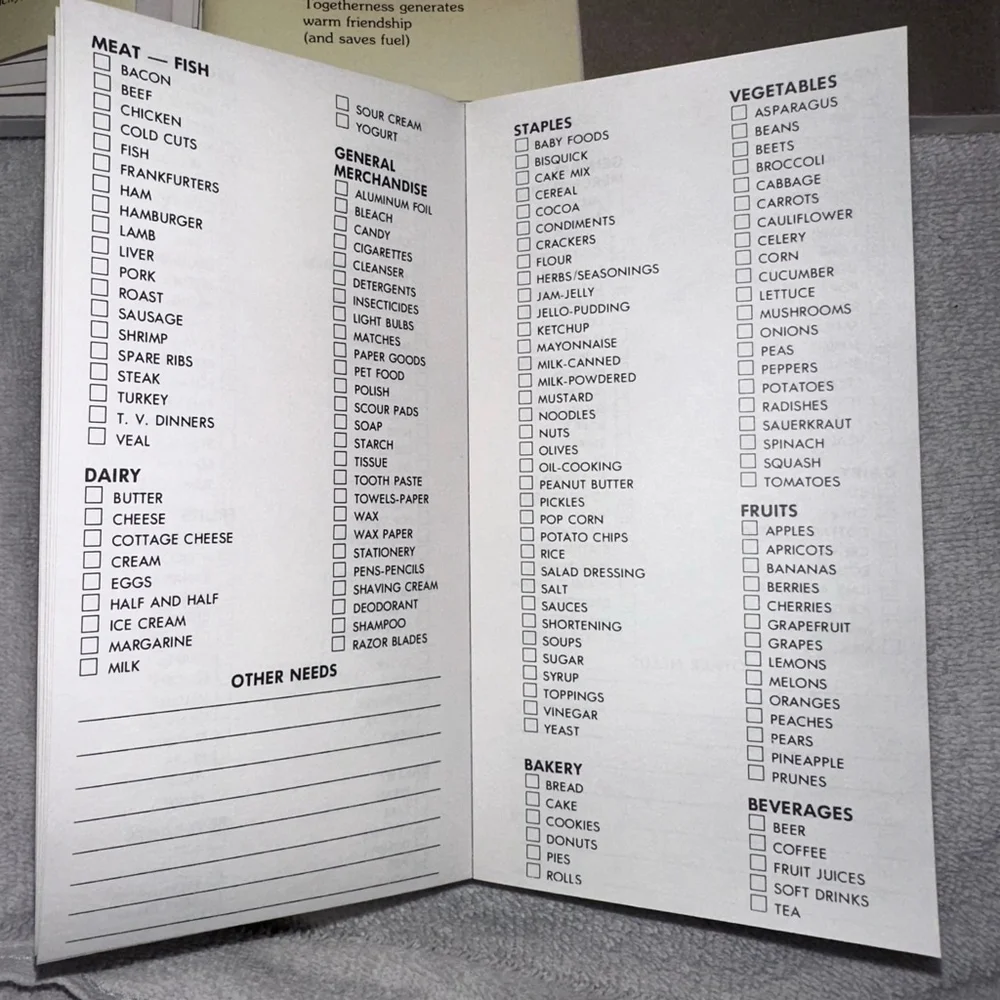 Vintage 1982-1983 Gallery Of Good Friends Phone Book Shopping List Planner Set